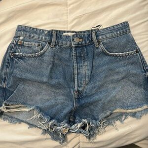 Zara High Waisted Denim Shorts